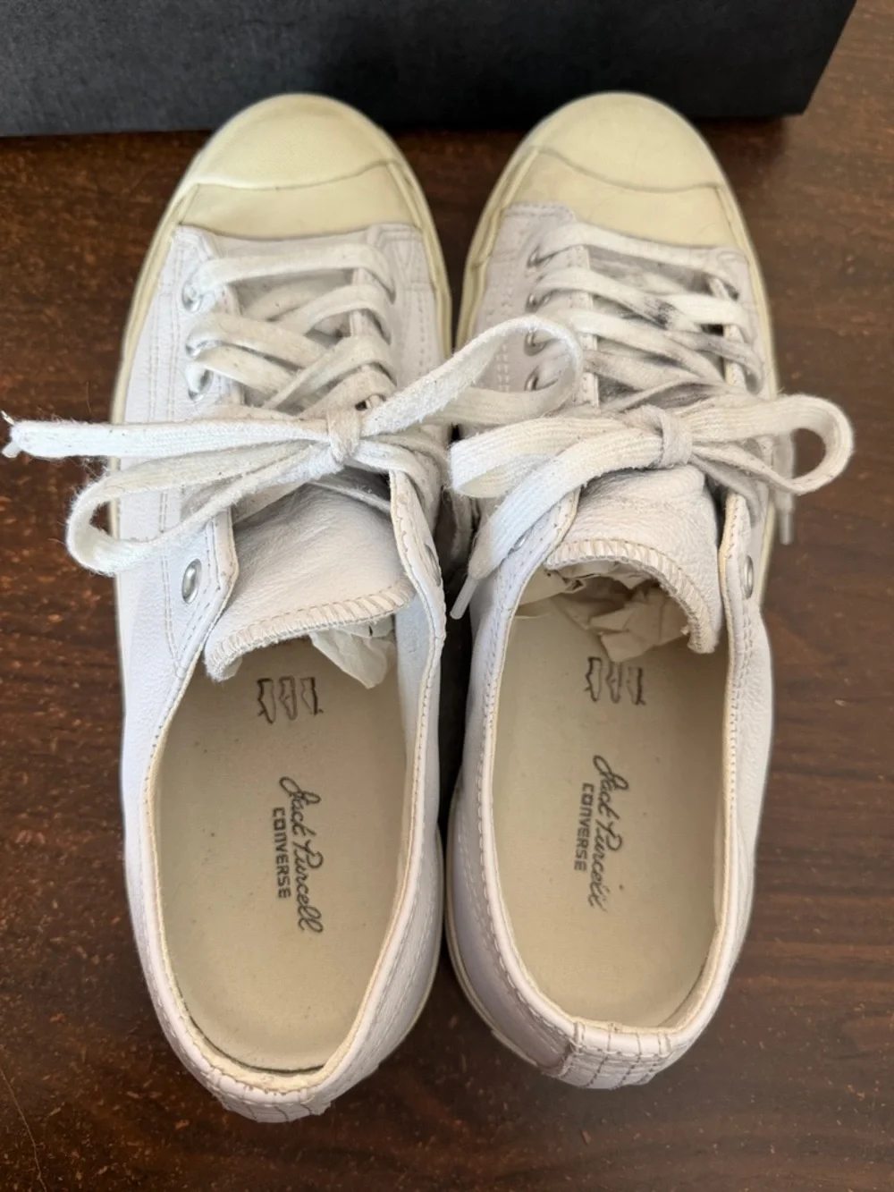 Converse Jack Purcell Leather Ox Low Top Sneakers w/ Box - Sz 9.5M / 11W - Picture 6 of 9